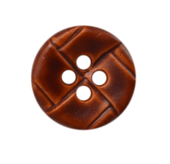 Nylon Button, Leather Look, 15mm/24L - Galedi Pins