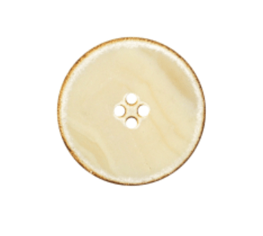 Distressed Ring Edge Cream, 15mm/24L 4 Hole Button - Galedi Pins