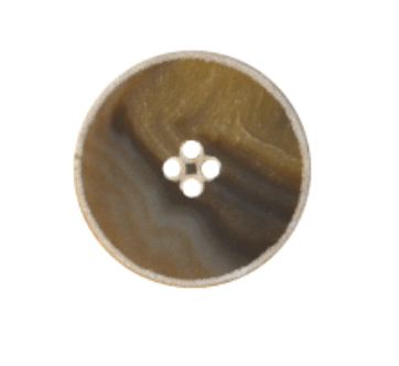 Distressed Ring Edge Cream, 15mm/24L 4 Hole Button - Galedi Pins