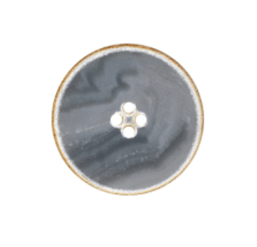 Galedi 25mm distressed cream urea button with four holes.