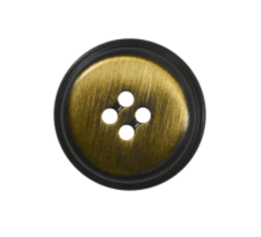 Raised Centre Brushed 4 Hole Button, 15mm/ 24L - Galedi Pins