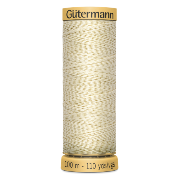 Gütermann Cotton Sewing Thread – Mercerized Natural 100m