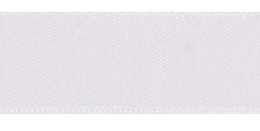 White double-faced satin ribbon on a 20-meter roll.