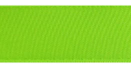 Lime green double-faced satin ribbon, 15mm wide.