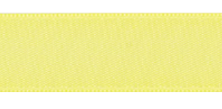 Yellow double-faced satin ribbon, 15mm wide.