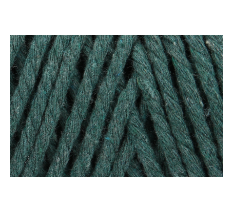 Twisted green craft yarn with flecks of color.