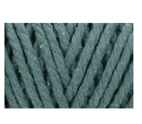 Teal 3mm twisted eco-friendly crochet yarn.