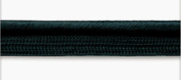 Silky rayon piping trim in dark teal, 8mm wide.