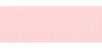 Pink double-faced satin ribbon on a roll.