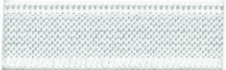 Thin white satin stretch binder with a textured knit pattern.
