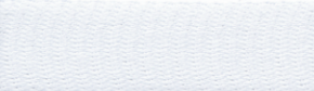 White cotton knit tape with a textured weave.
