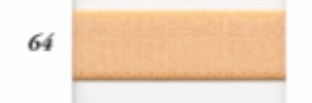 Close-up of Shindo peach-colored grosgrain stretch binder tape, style number 64.
