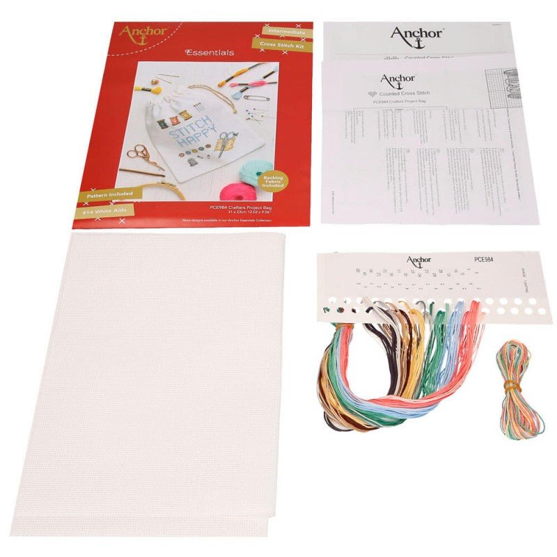 Intermediate Cross Stitch Kit - Crafters Project Bag - Galedi Pins