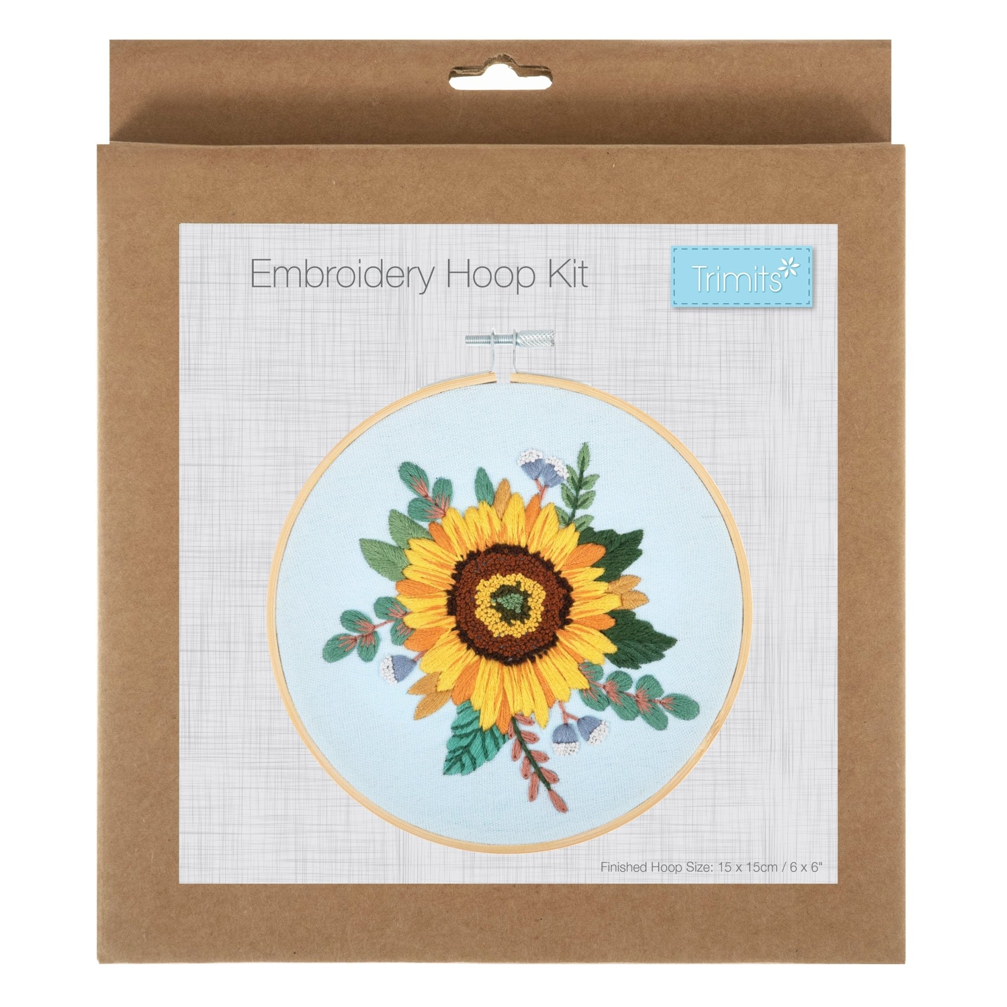 Embroidery Hoop Kit Sunflower - Galedi Pins