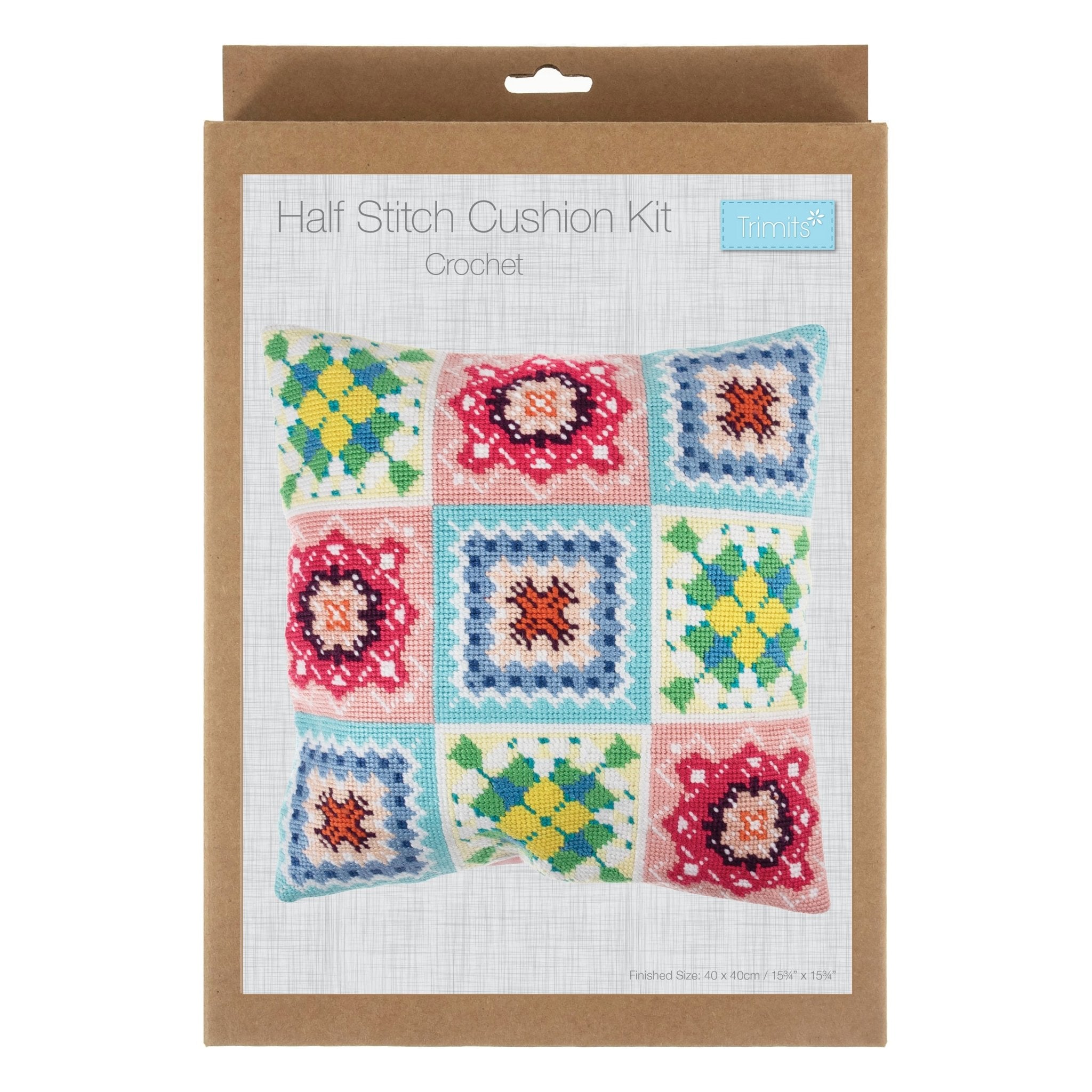 Half Stitch Cushion Kit Crochet - Galedi Pins