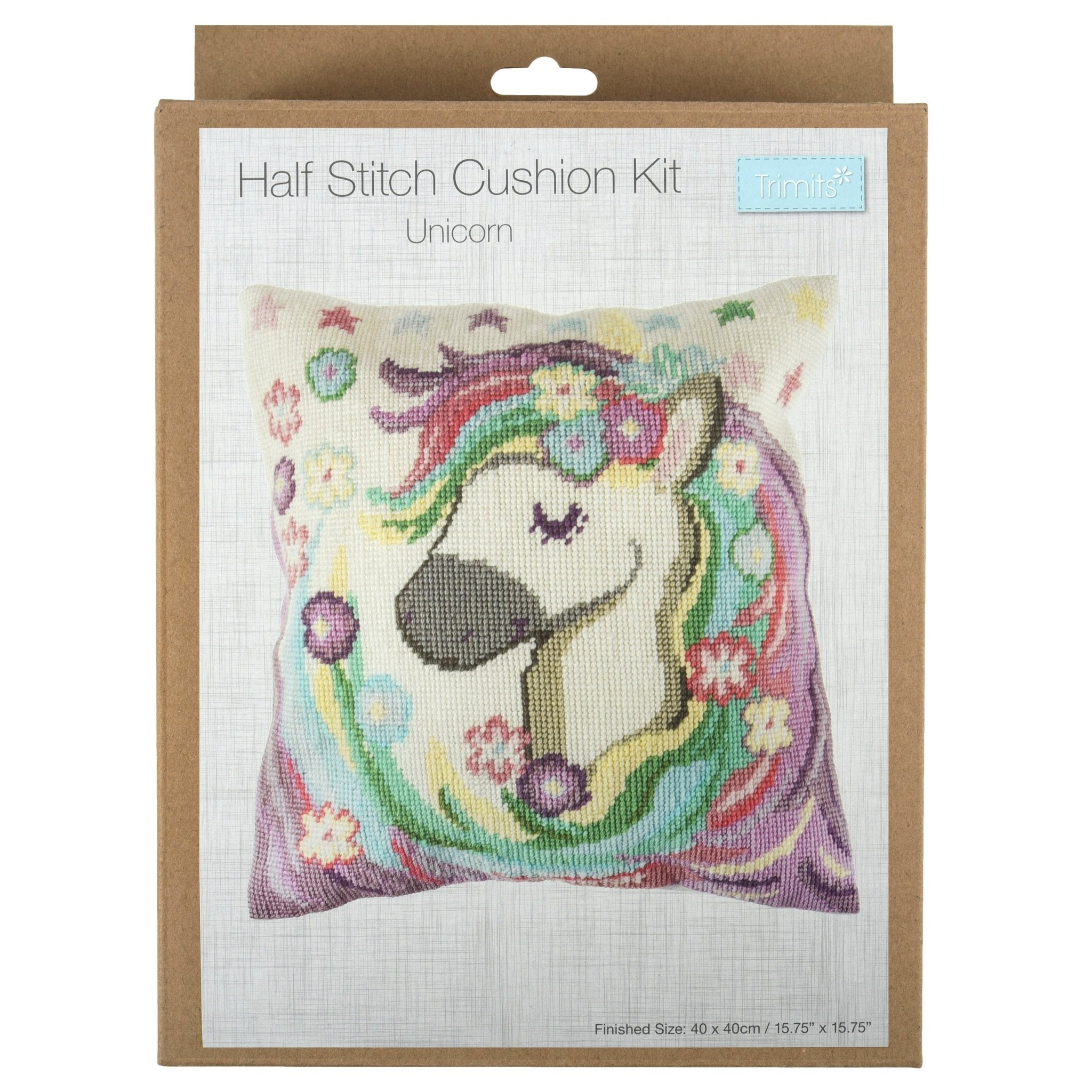 Half Stitch Cushion Kit Unicorn - Galedi Pins