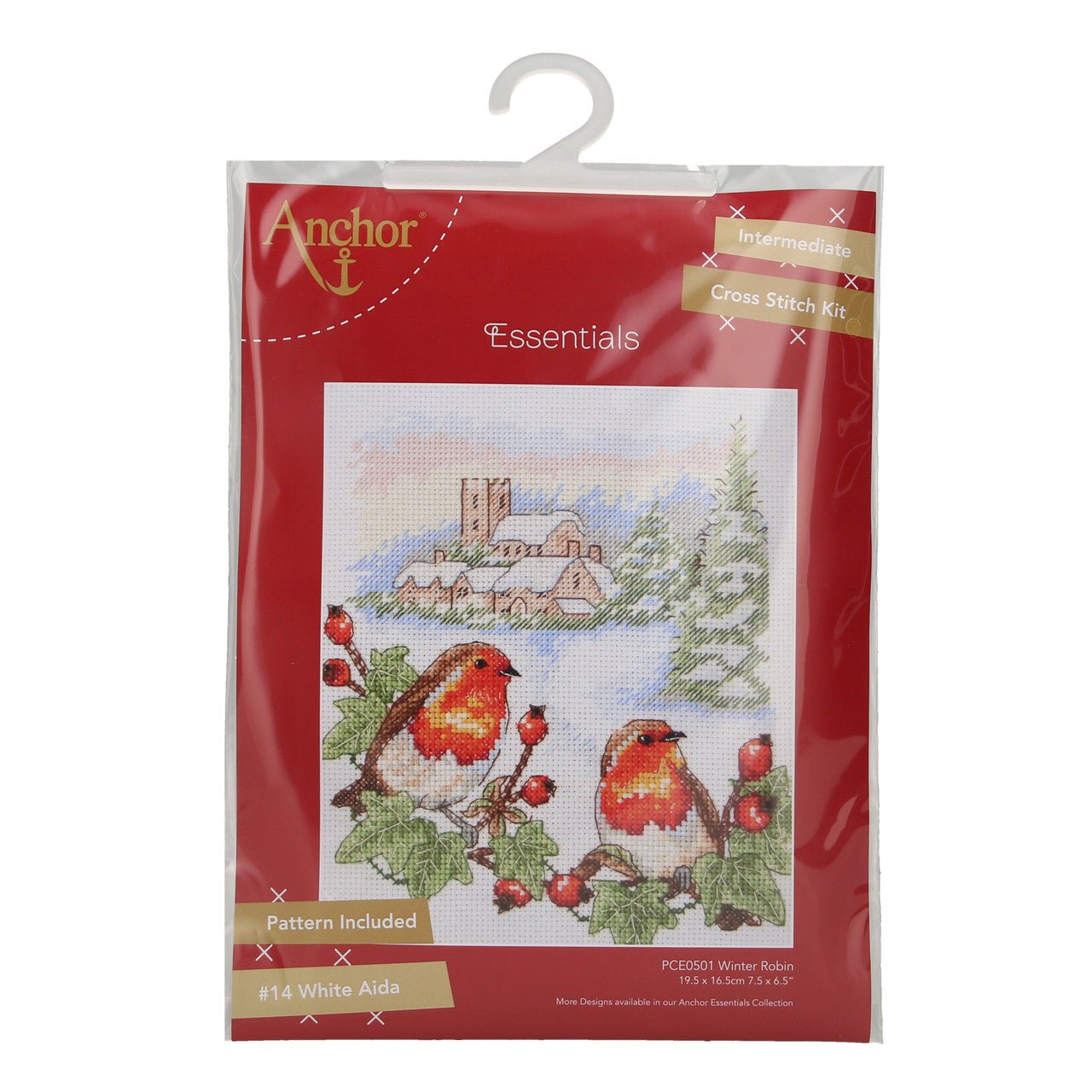 Intermediate Cross Stitch Kit - Winter Robin - Galedi Pins