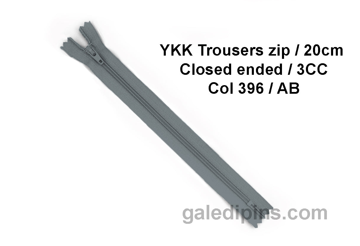 YKK Closed Ended Standard Coil 20cm Zip - SHADE CARD Z to AD - Galedi Pins