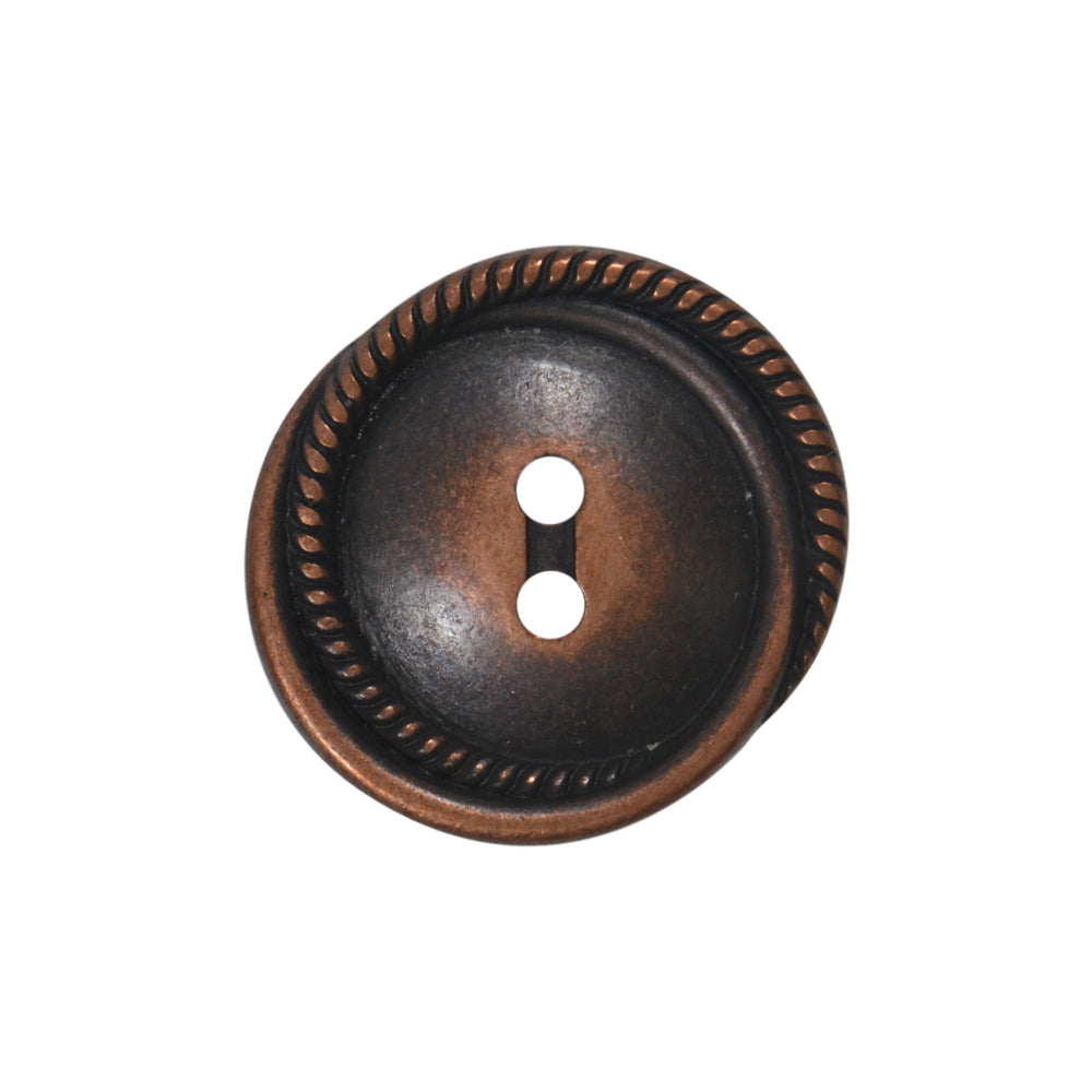 Jones Metal Button with 2 holes and antique finish.