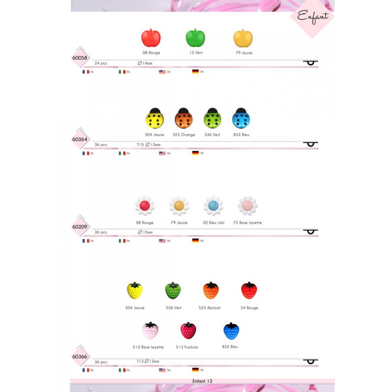 Stephanoise Daisy Flower Sewing Buttons - 13mm Polyamide Shank Button | M60209