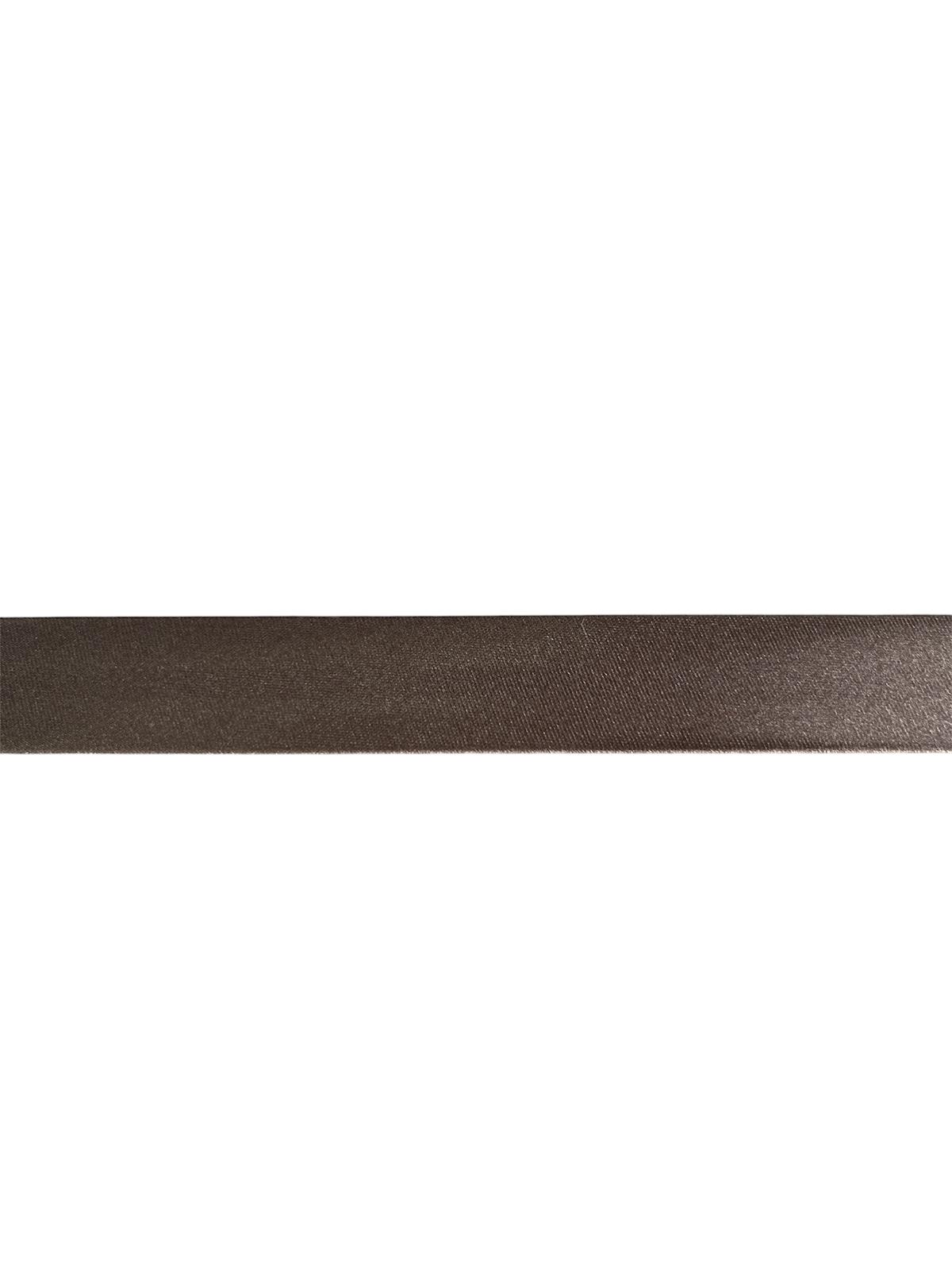 Satin bias binding tape in a dark brown color.