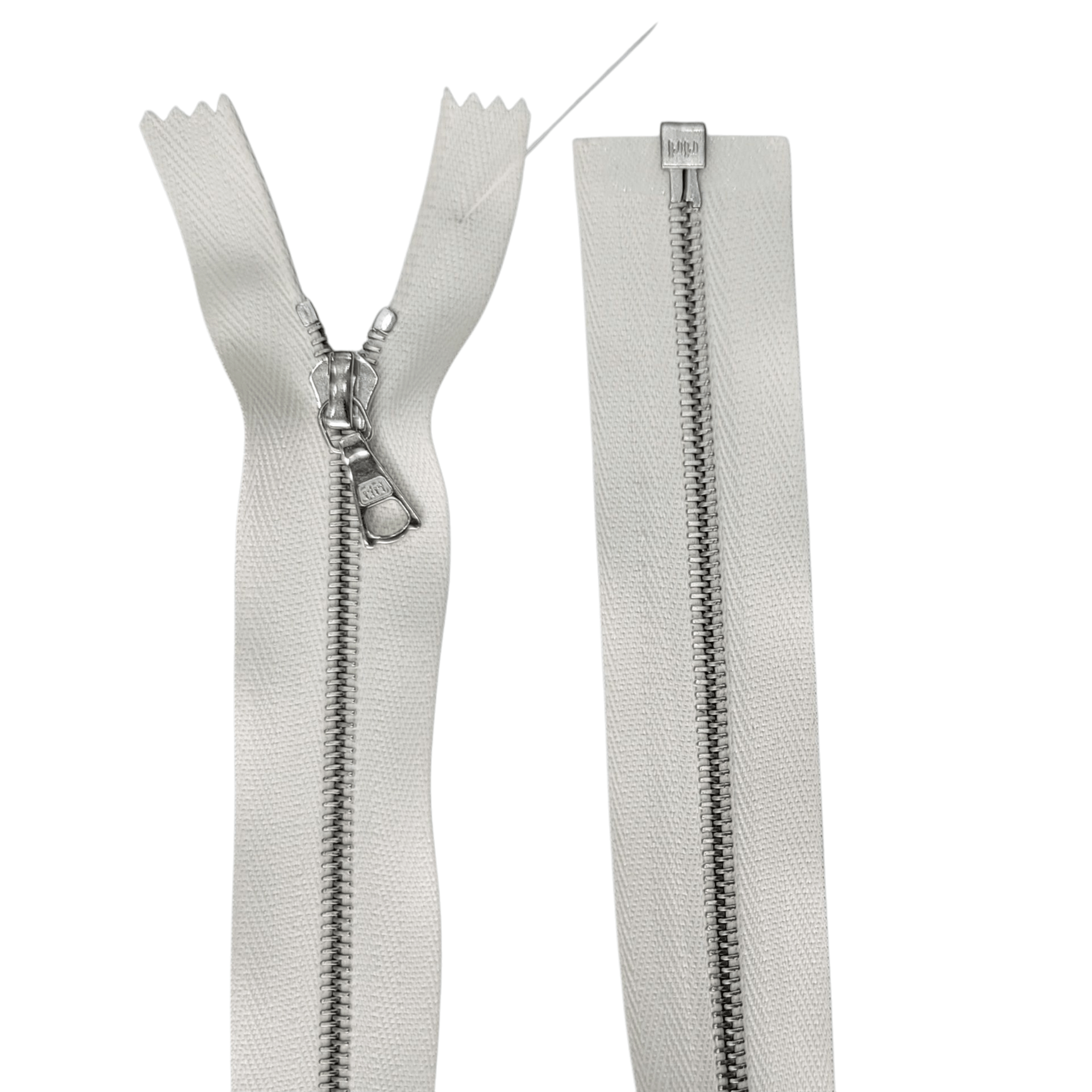 RIRI silver metal cream, 50cm, M4, One way open end - Galedi Pins