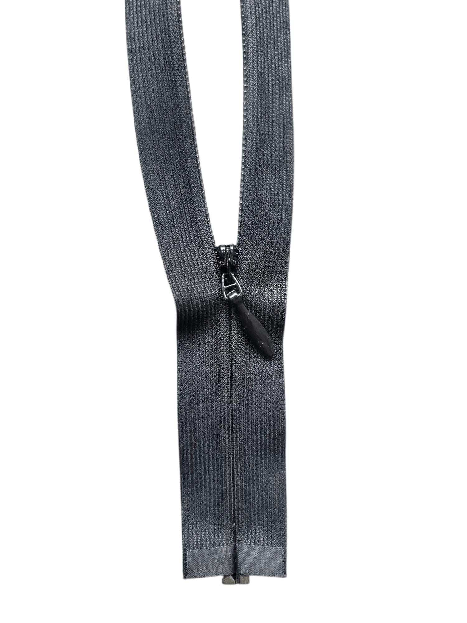 YKK Open End, 60cm Invisible Zip 3cc Black - Galedi Pins