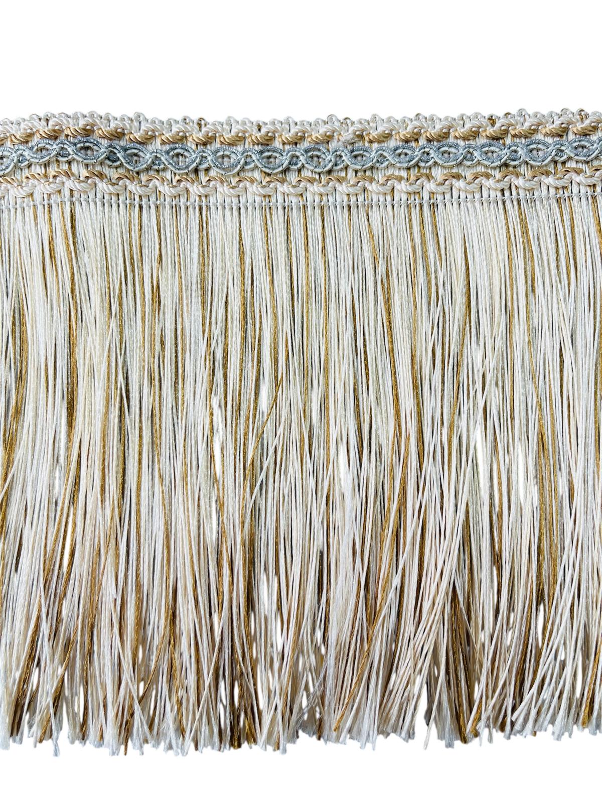 Gold and Silver metallic bullion fringe trim 12cmx1.8m