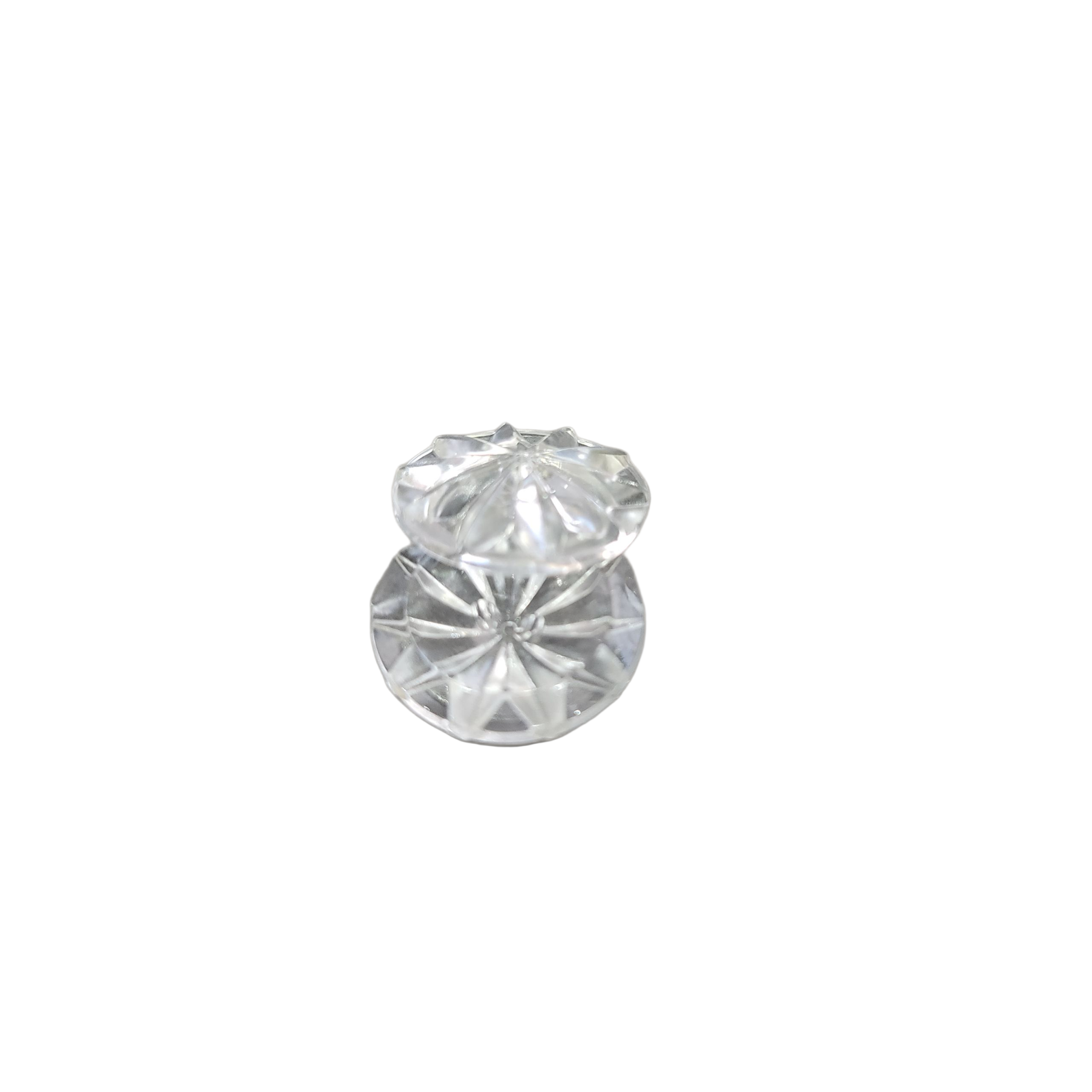 Galedi Pins Transparent Flower Shaped Button | 25mm 3D Clear Craft