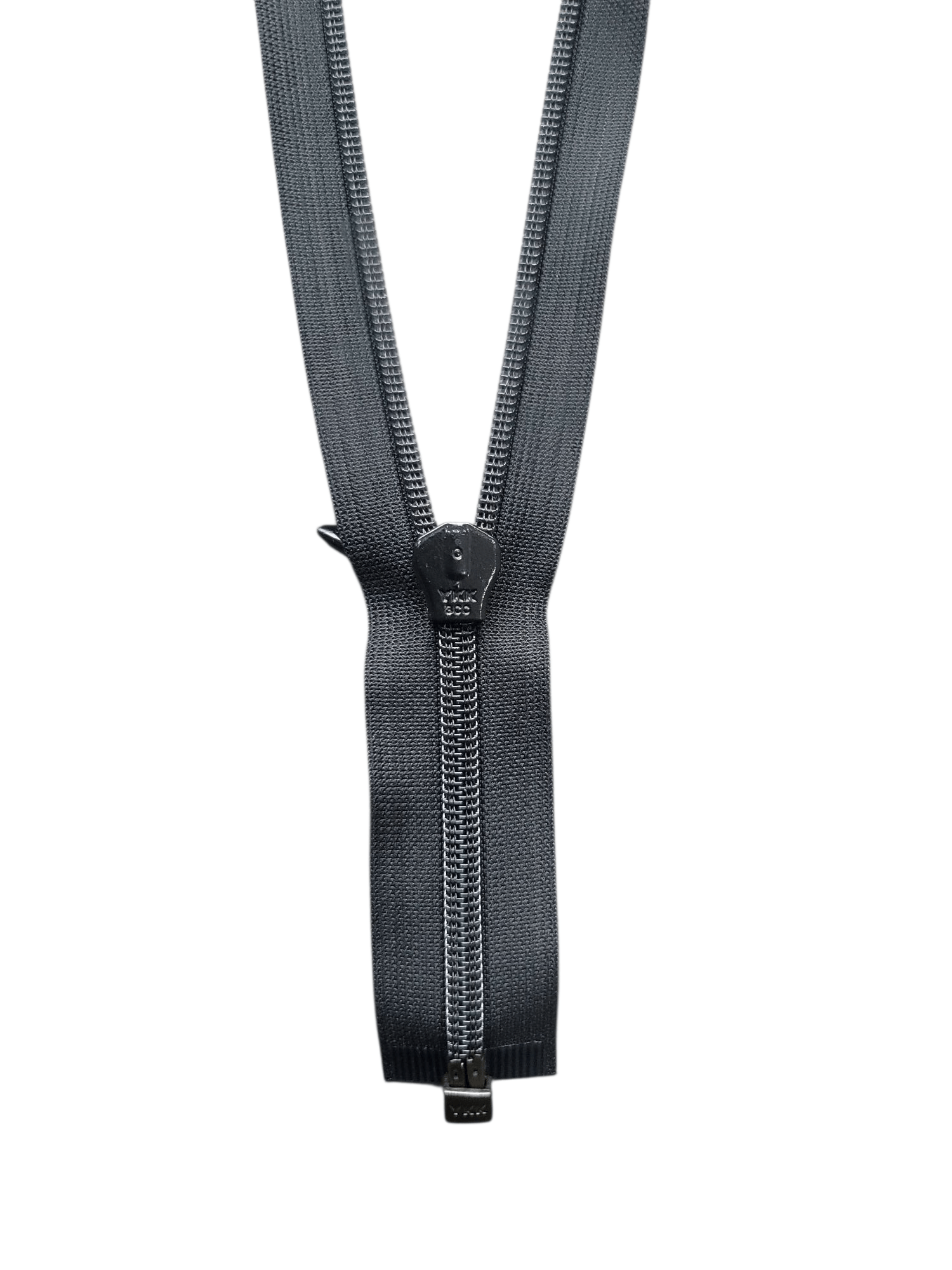 YKK Open End, 60cm Invisible Zip 3cc Black - Galedi Pins