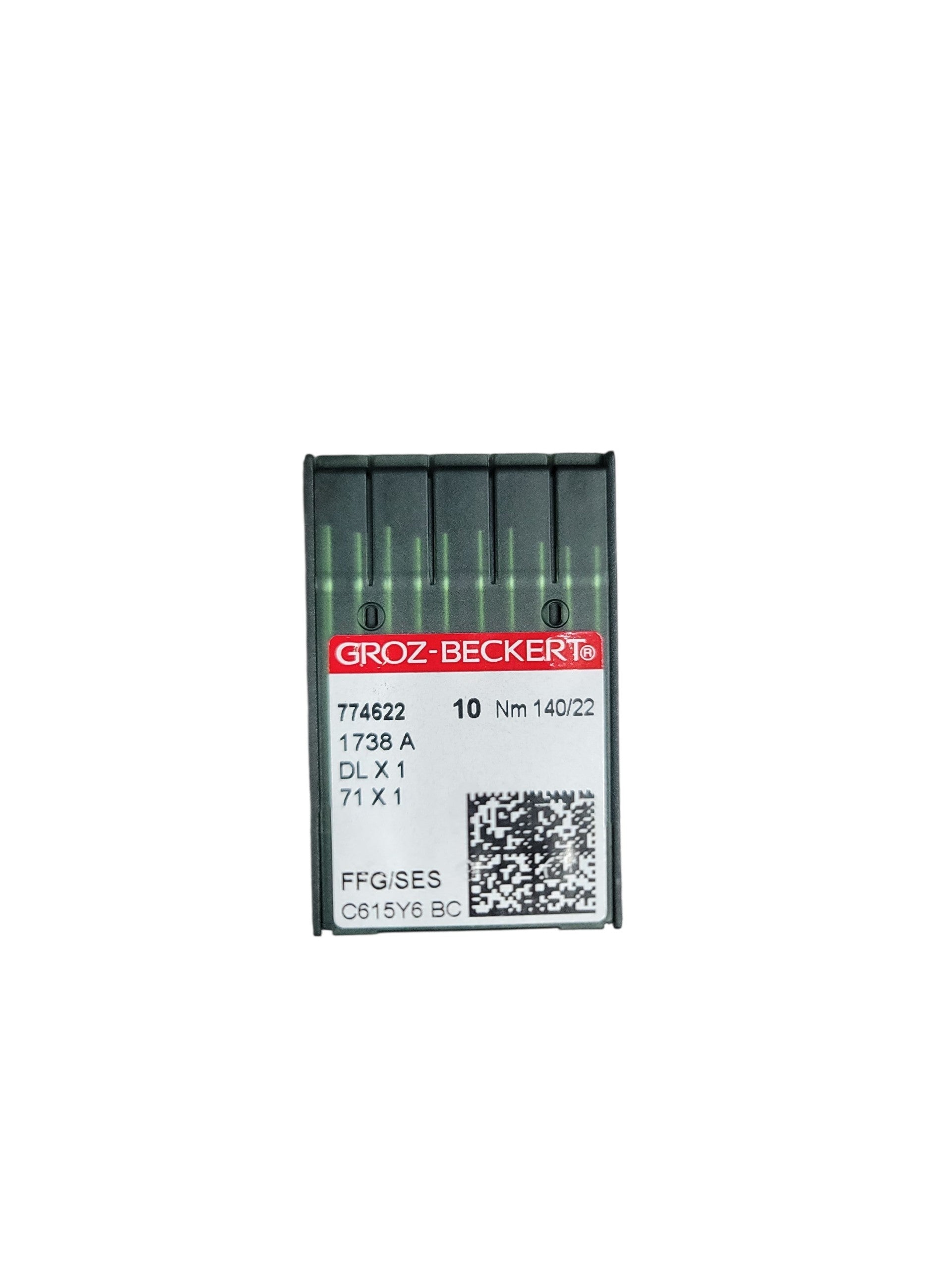 Groz-Beckert Industrial Ball Point Needles DLx1 / 1738A, Size 140/22 FFG/SES, 10 pack.