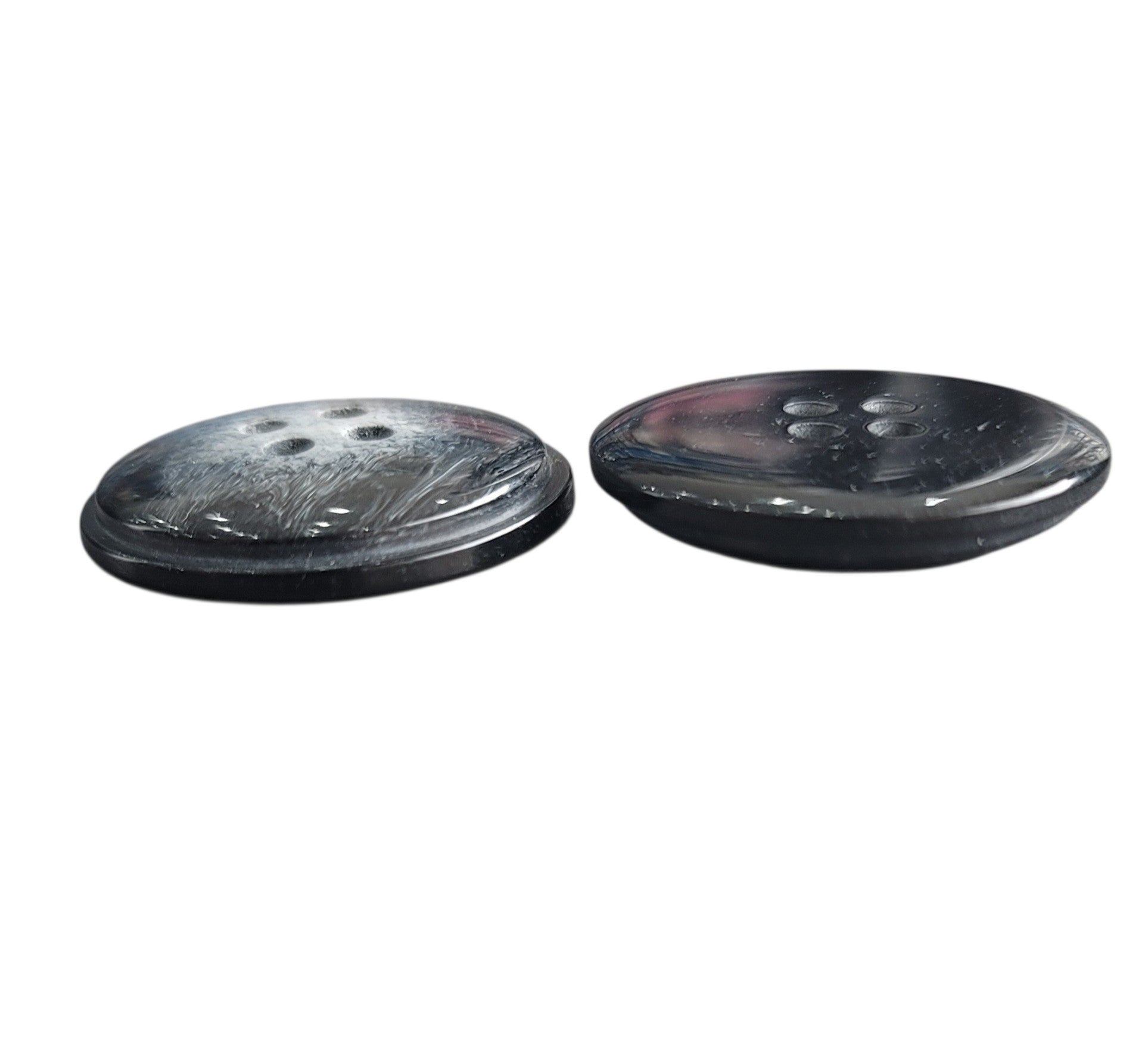 4 Hole Black/Grey Dome Shaped Button, 25mm X053