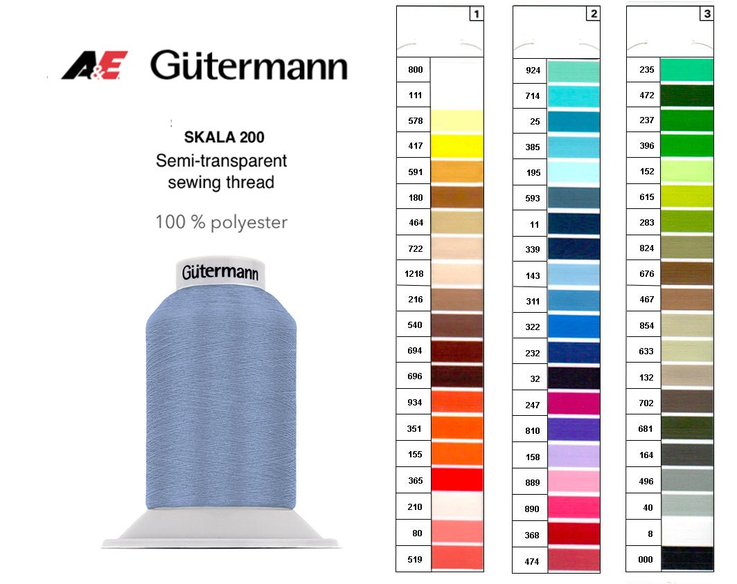 Gütermann Industrial Skala 240 Thread 5.000m - ALL COLOURS - Galedi Pins