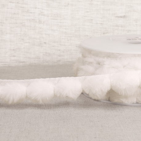 Stephanoise Synthetic Fur Pompom Trim - 100% Polyester Craft Fringe