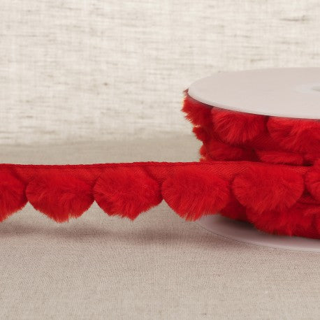 Stephanoise Synthetic Fur Pompom Trim - 100% Polyester Craft Fringe