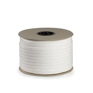 White elastic tape cord on a spool.