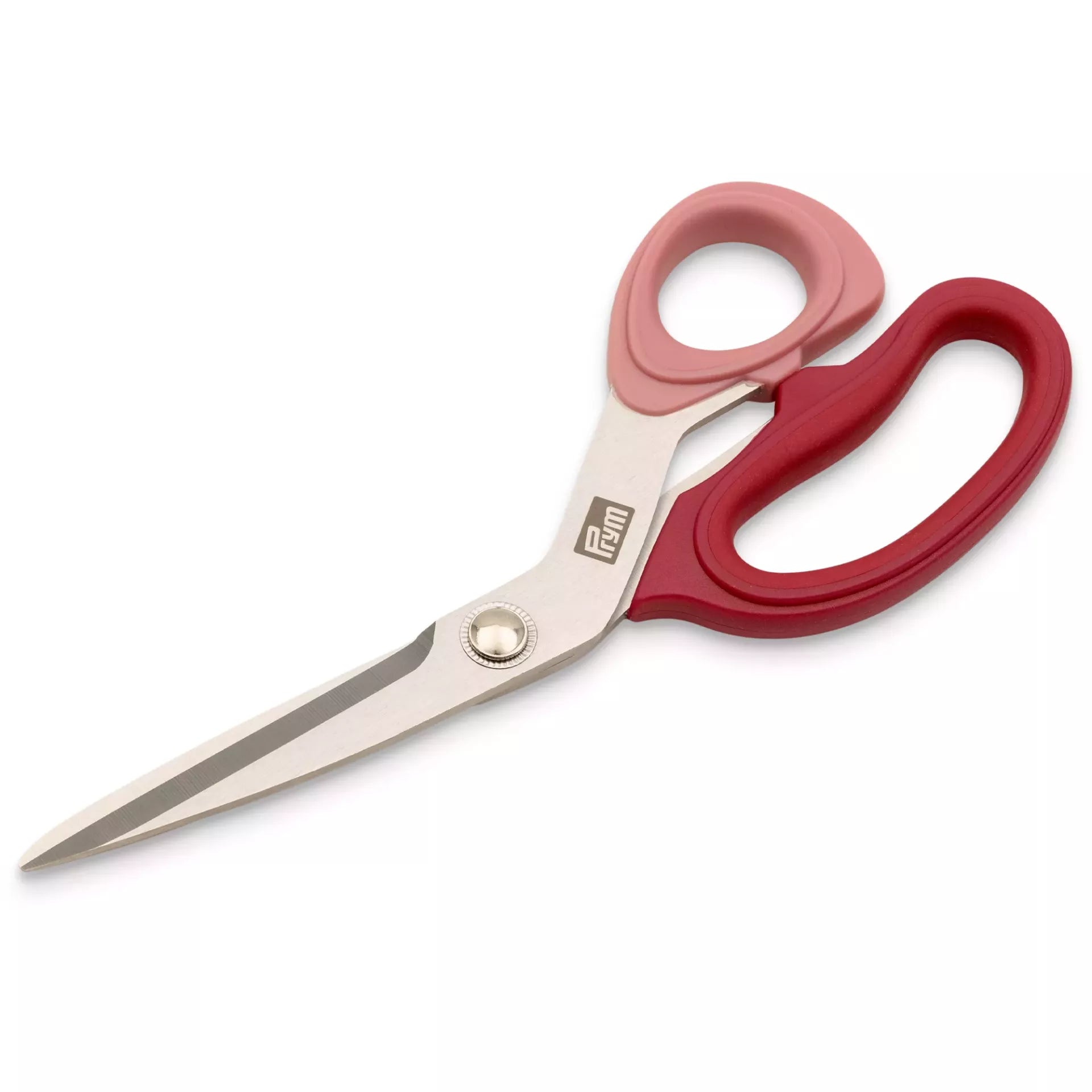 Prym Hobby 21cm stainless steel fabric scissors with berry-colored soft-grip handles.