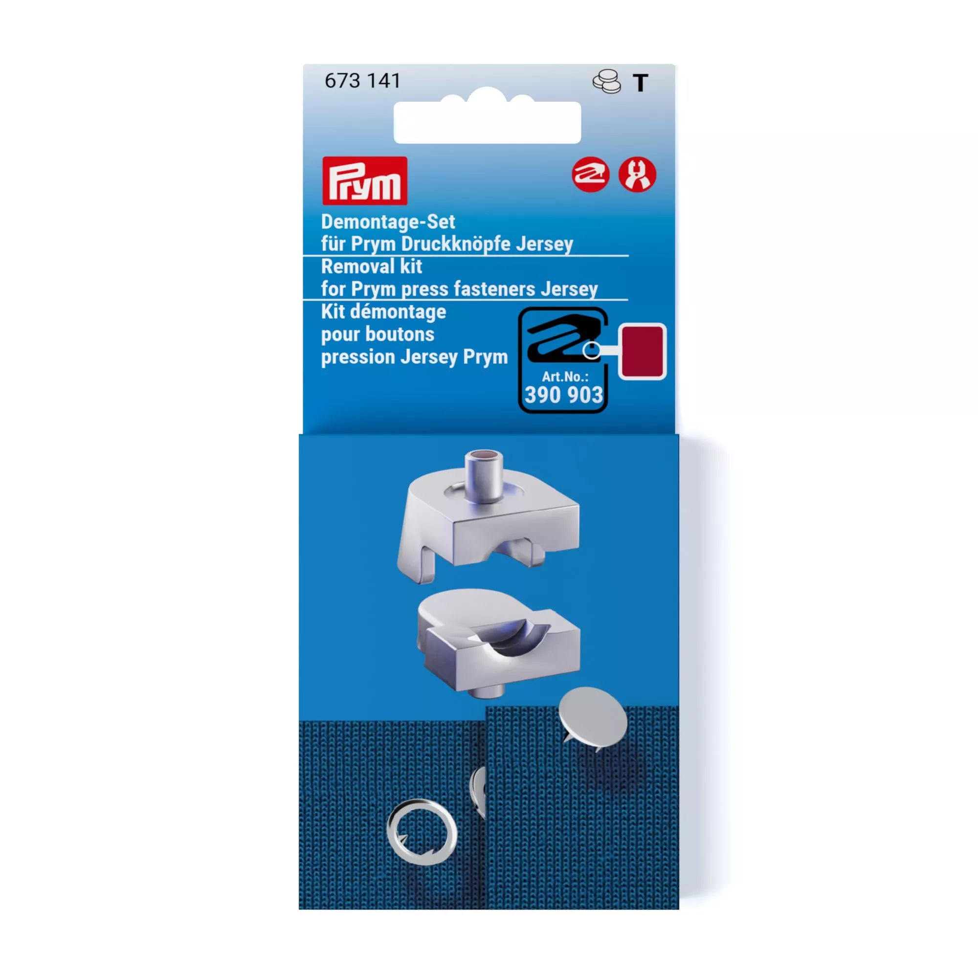 Prym Press Fastener Removal Kit – Silver-Coloured Jersey, 8 & 10 mm | Galedi Pins