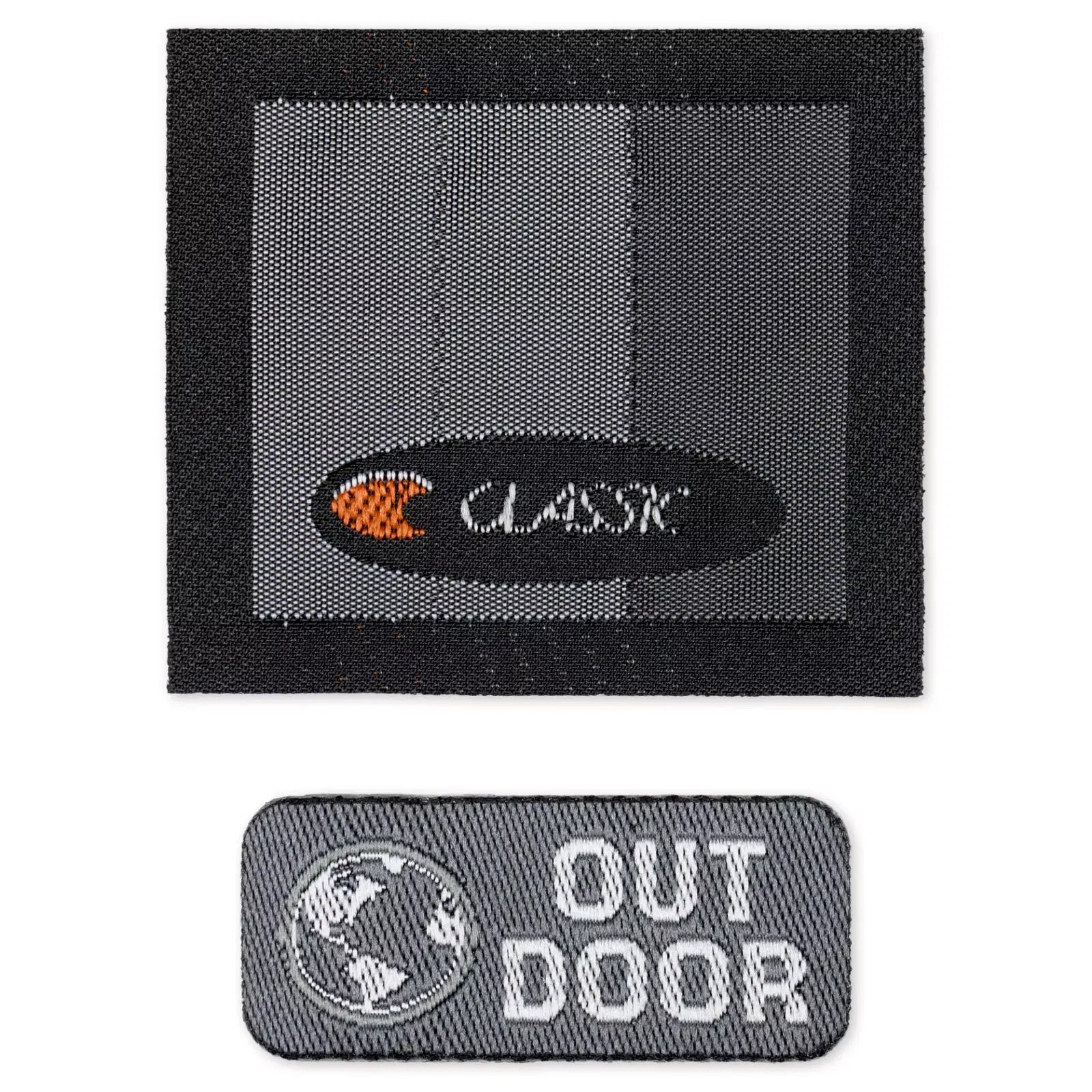 Prym Outdoor Iron-On Appliqué – Grey and Black Patch, 2 Pieces