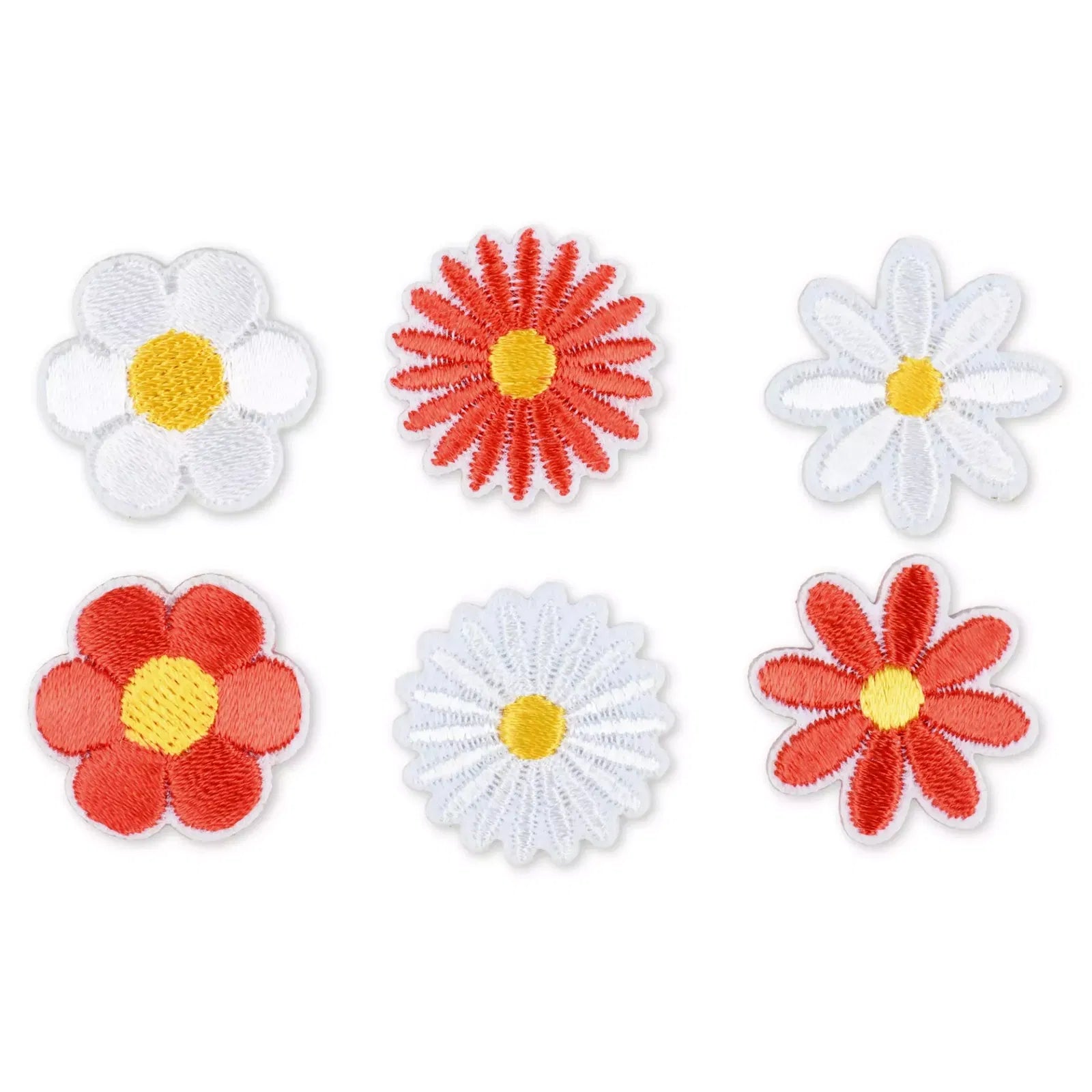 Prym Red and White Flower Appliqué – Iron-On Sewing Patch Card