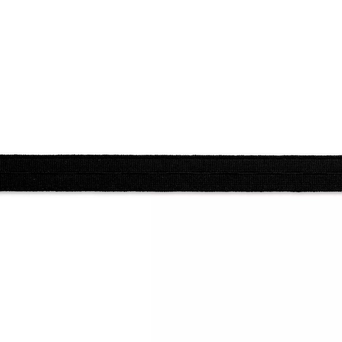 Prym 18mm black smooth buttonhole elastic tape shown horizontally against a white background.