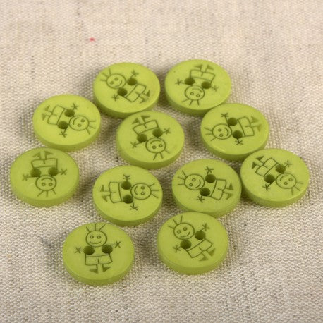 Stephanoise 2-Hole Round Polyester Sewing Button for Kids - 15mm | M60809 / M60809