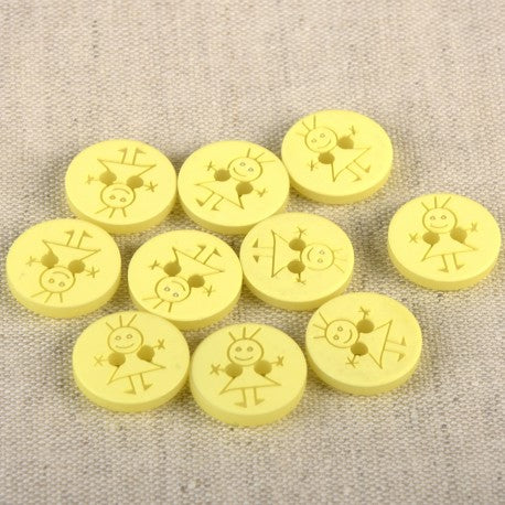 Stephanoise 2-Hole Round Polyester Sewing Button for Kids - 15mm | M60809 / M60809