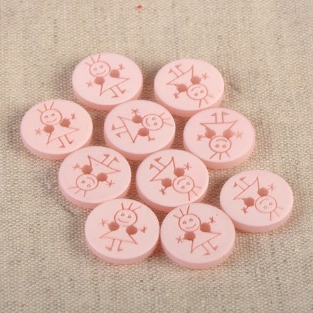 Stephanoise 2-Hole Round Polyester Sewing Button for Kids - 15mm | M60809 / M60809