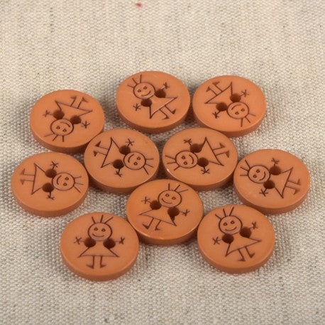 Stephanoise 2-Hole Round Polyester Sewing Button for Kids - 15mm | M60809 / M60809