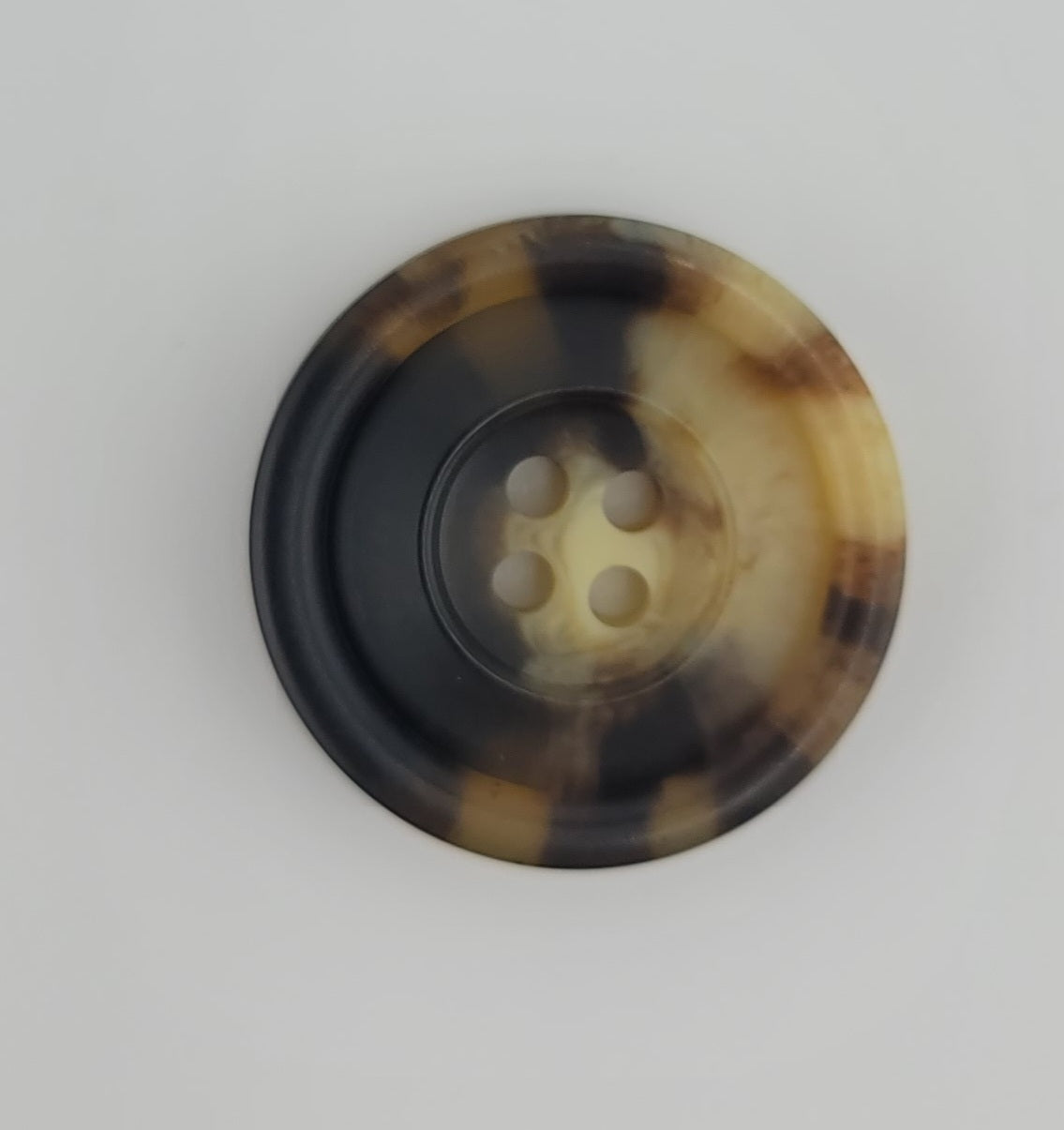 Polyester Button, Brown/Beige Print