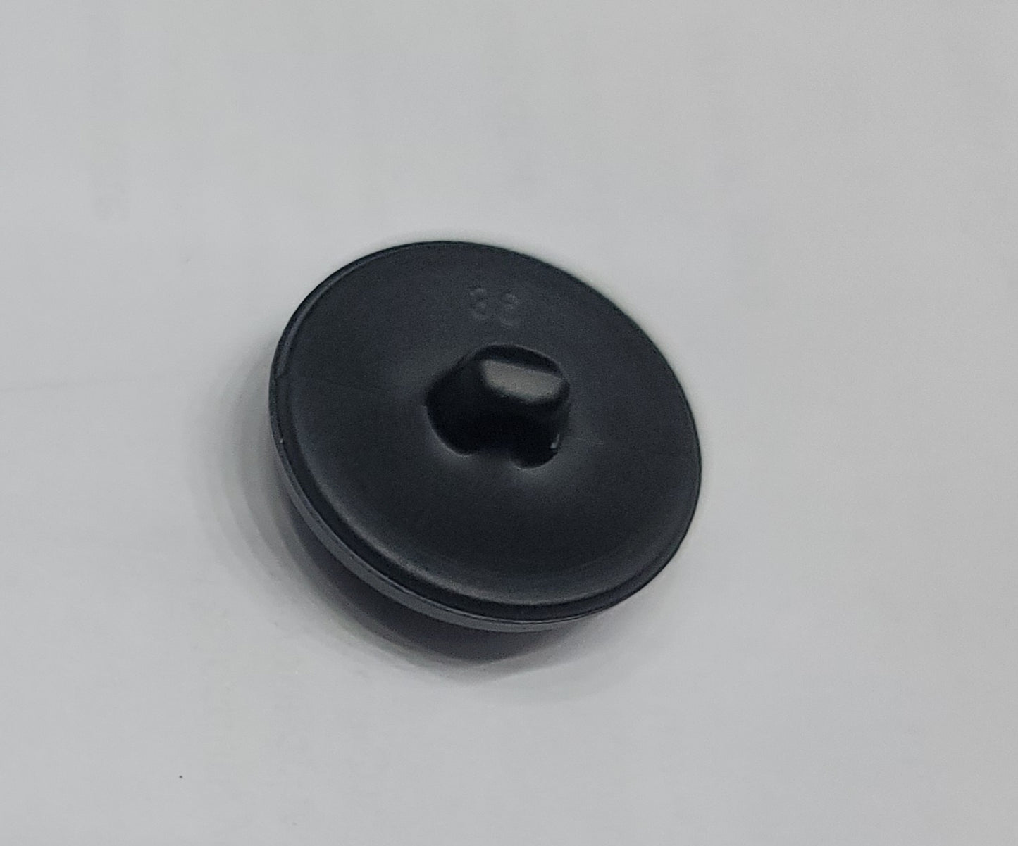 Round Polyester Button, Black