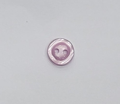 Polyester Button, 2-hole, Shiny, 10mm