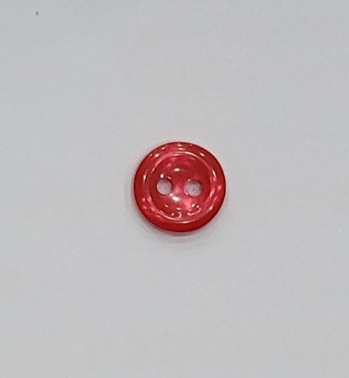 Polyester Button, 2-hole, Shiny, 10mm