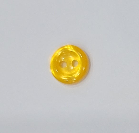 Polyester Button, 2-hole, Shiny, 10mm